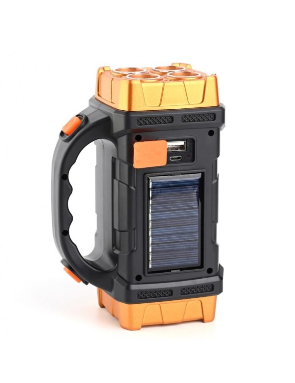 1-13-4.jpeg Lanterna solara Spotlight 38W, acumulator 2400mAh, cu USB si raza lunga de actiune, gold