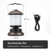 Lampa solara de camping 6603,TYPE-C Port + Mâner. Lumini de camping cu 2 moduri de luminozitate reglabilă rece/caldă pentru iluminat
