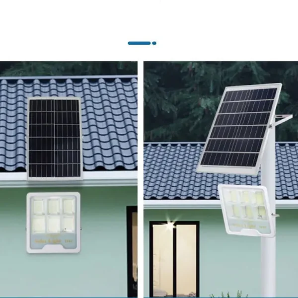 Proiector Solar 400W, IP65, telecomanda, senzor, 768 LED-uri