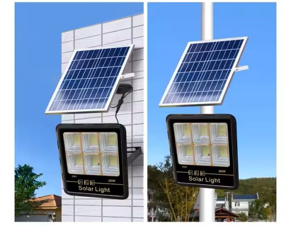 4-20 1 Proiector solar LED 300W, senzor , telecomanda, IP67, 546 LED-uri