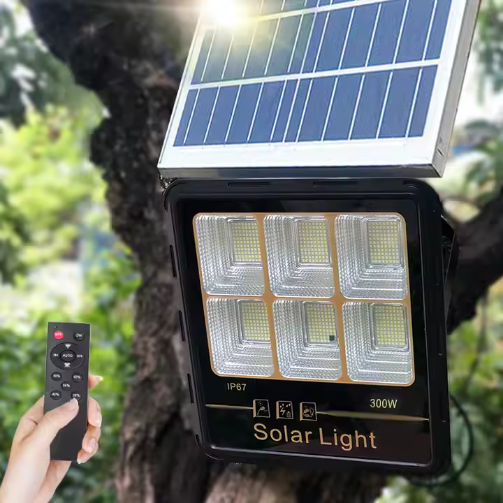 4-20 5 Proiector solar LED 300W, senzor , telecomanda, IP67, 546 LED-uri