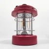 Lampa Portabila Incarcare Solara, Iluminare 30 COB LED, Intensitate Reglabila, Acumulator USB Inclus, pentru Camping, Gradina, Munte, Zone Putin Luminate, 5W, in Aer Liber, Rosu