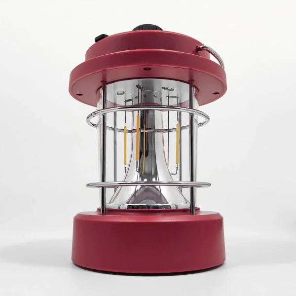 Lampa Portabila Incarcare Solara, Iluminare 30 COB LED, Intensitate Reglabila, Acumulator USB Inclus, pentru Camping, Gradina, Munte, Zone Putin Luminate, 5W, in Aer Liber, Rosu