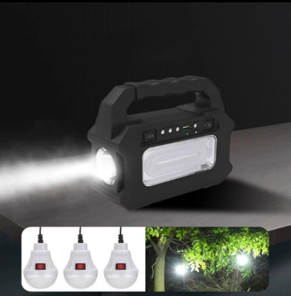 7-3 1 Kit Solar Portabil, 3 Becuri LED, Reincarcare Telefon