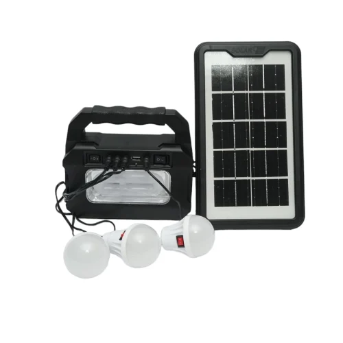 Kit Solar Portabil, 3 Becuri LED, Reincarcare Telefon