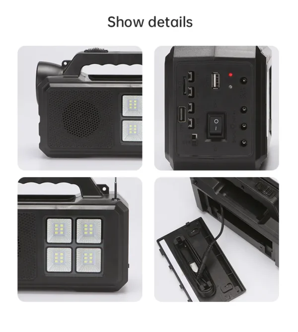 H2f61b93c1a06427eac64495de00e737cc.jpg_960x960.webp Kit Portabil GD, Panou Solar, 2 Becuri LED, Incarcator, Lanterna, USB