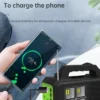 H7779090eb0ed4e6497cfdce52c771e8f8.jpg_960x960.webp Kit Portabil GD, Panou Solar, 2 Becuri LED, Incarcator, Lanterna, USB