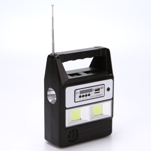 HTB16Zd2bRnTBKNjSZPfq6zf1XXay.jpg Kit Solar GD, 3 Becuri LED, USB, Radio, Lanterna , Incarcare Telefon, Negru