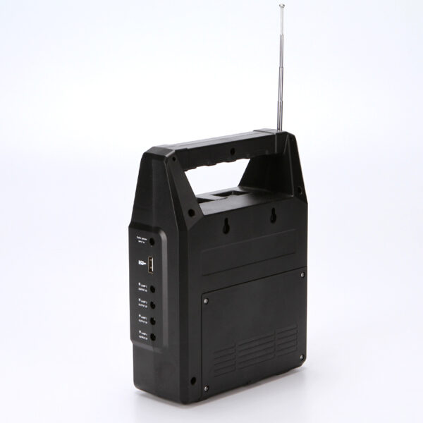 Kit Solar GD, 3 Becuri LED, USB, Radio, Lanterna , Incarcare Telefon, Negru