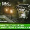 Felinar Solar Versatil cu 3 Moduri de Iluminare LED, Tungsten, RGB, Senzor de Miscare