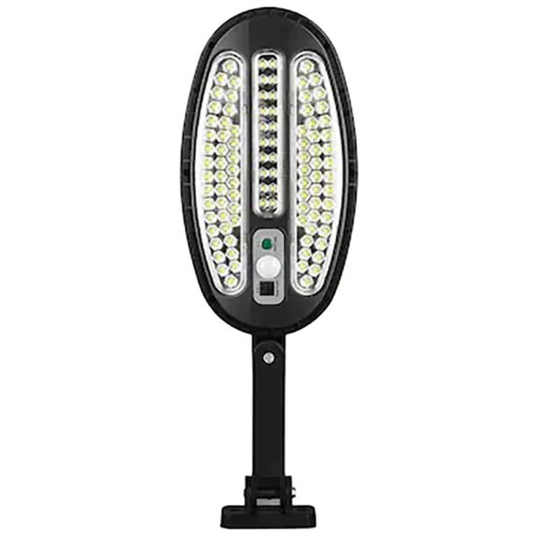 Lampa cu incarcare solara, 100 x LED SMD, senzor de miscare, telecomanda, suport si prindere inclus