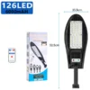 Lampa Solara W 778A, perete, stradala, LED, dreptunghi, senzor de miscare, suport inclus