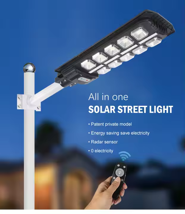 Lampa solara stradala LED 200W, senzor, telecomanda, IP65