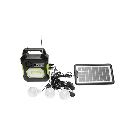 7-17 4 Kit solar portabil de iluminat GDSUPER GD-15, USB, Radio FM, 3 Becuri